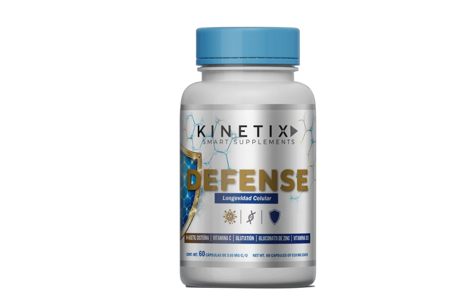 DEFENSE · CELLULAR LONGEVITY · 60 CAPSULES 510 MG |  Cellular Resilience and Longevity
