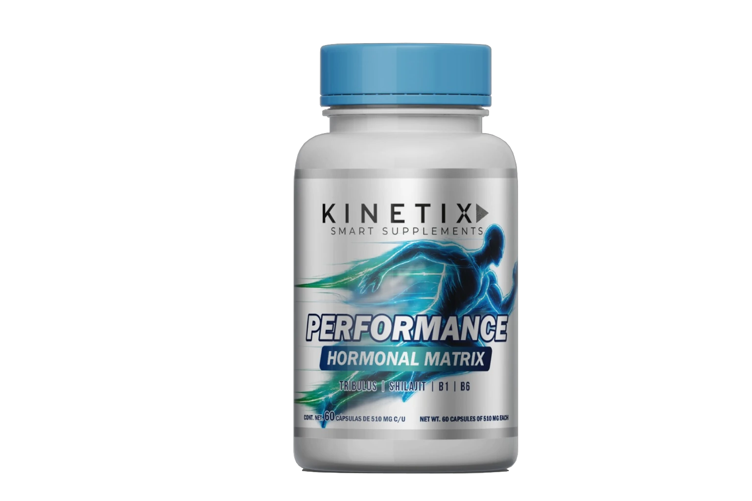 PERFORMANCE · HORMONAL MATRIX · 60 CAPS 510 MG | Hormonal Support and Comprehensive Energy.