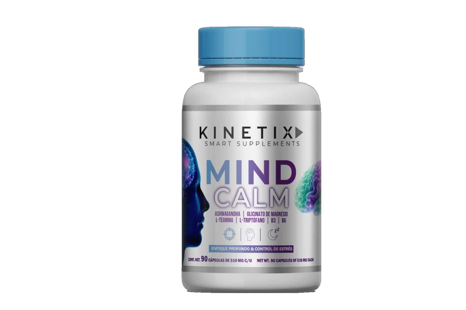 MIND CALM · 90 CAPS 510 MG | Deep Focus and Stress Control