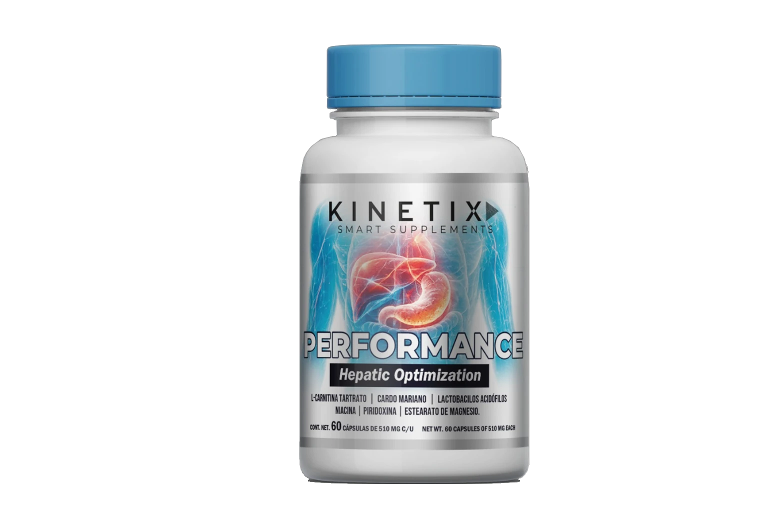 PERFORMANCE · HEPATIX OPTIMIZATION · 60 CAPS 510 MG | Hepatic Support and Comprehensive Energy Metabolism